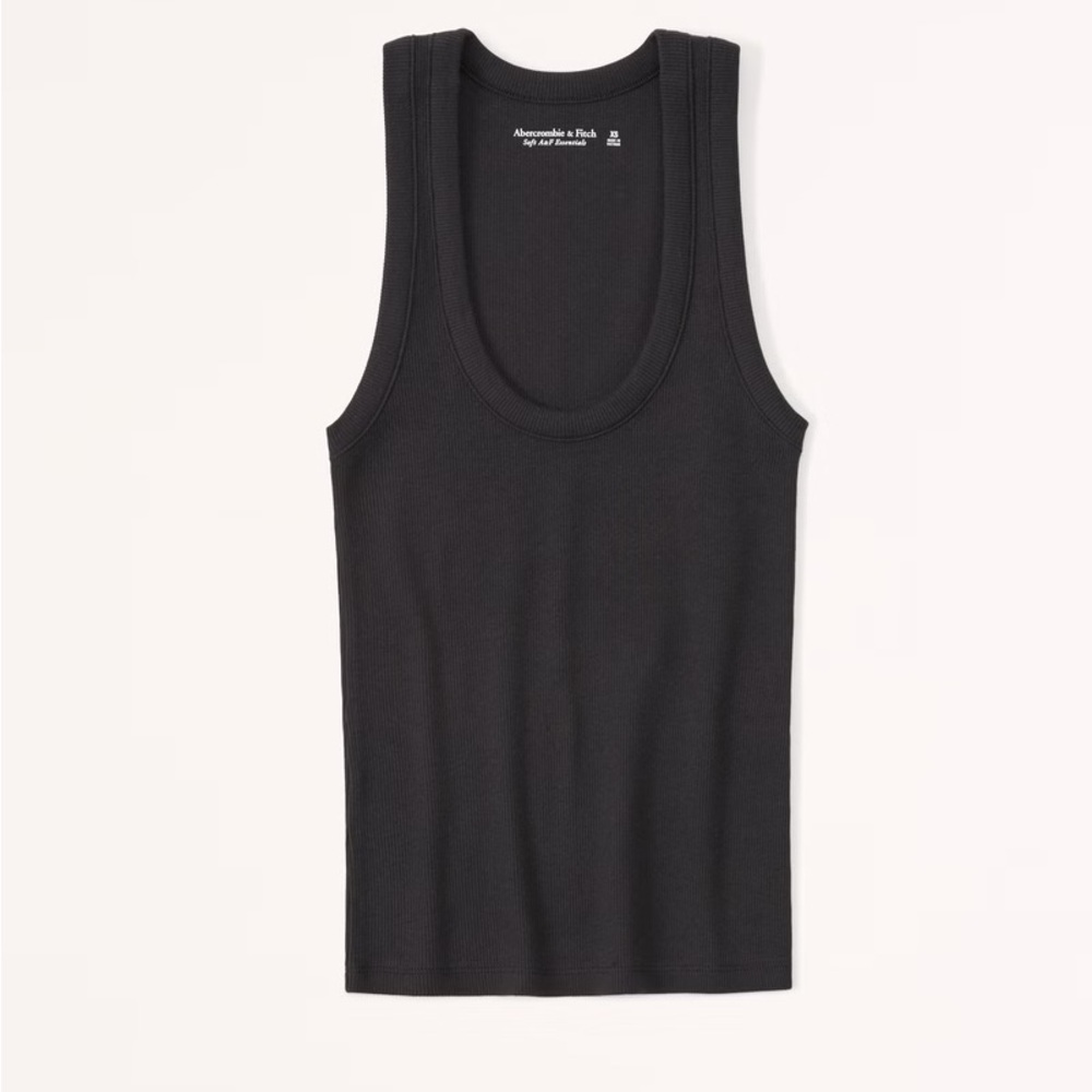 Abercrombie Ribbed Tank Top Black S